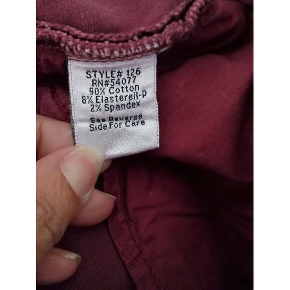 CAbi Skinny Ankle Jeans Bordeaux Burgundy Size 6 Stretch Denim Great Cond - Picture 4 of 6
